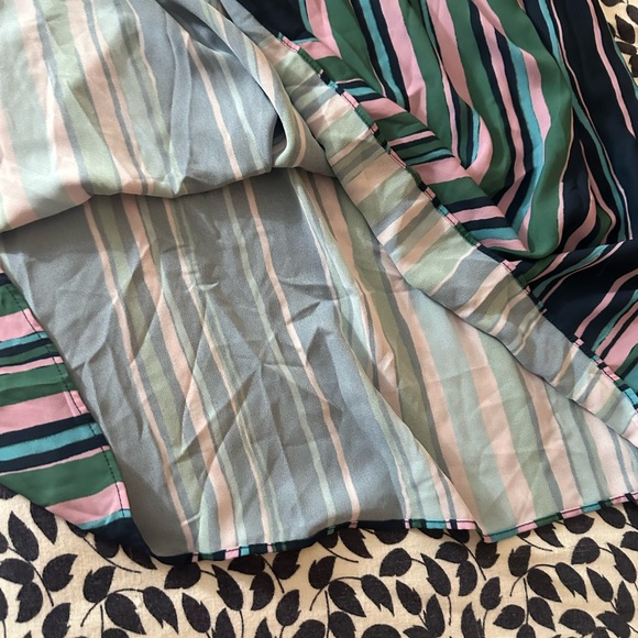 ModCloth Multicolored Striped Get Into The Ruffle Drawstring Waist Dress NWOT L - Picture 12 of 16